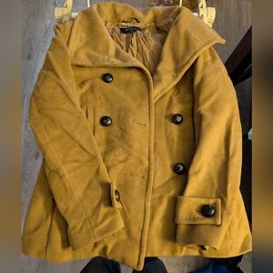 Women's Double-Breasted Tan Coat